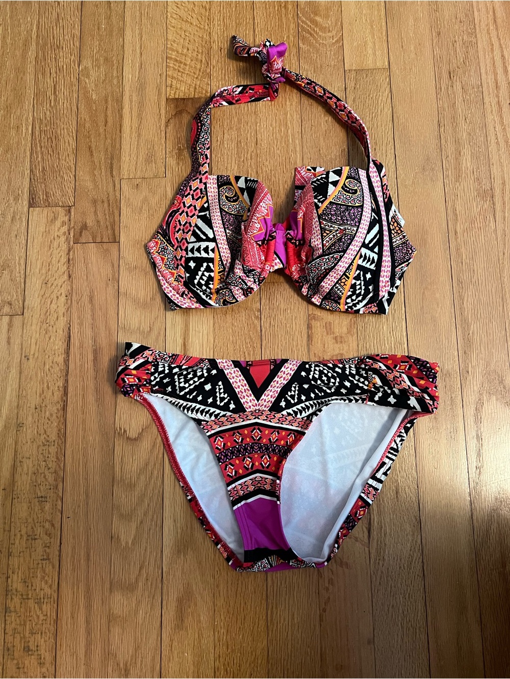 Kenneth Cole Pink and Black Bikini